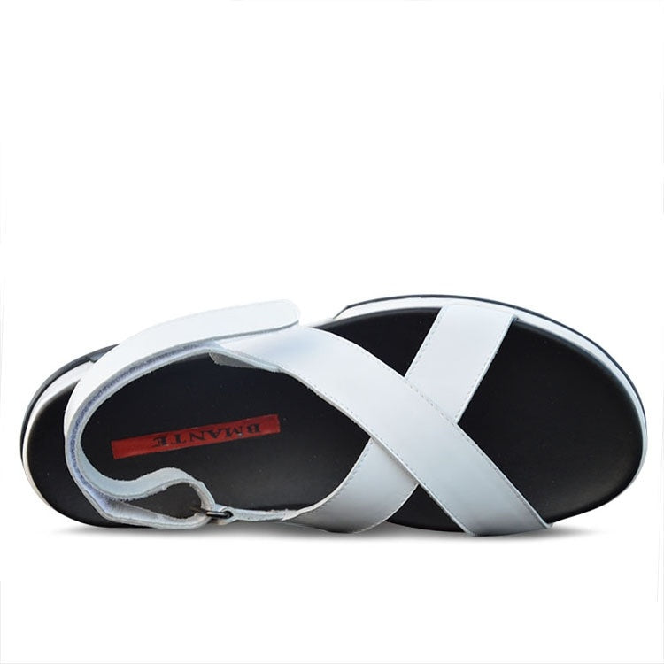Casual Men's Sandals Genuine Leather Elevator Beach