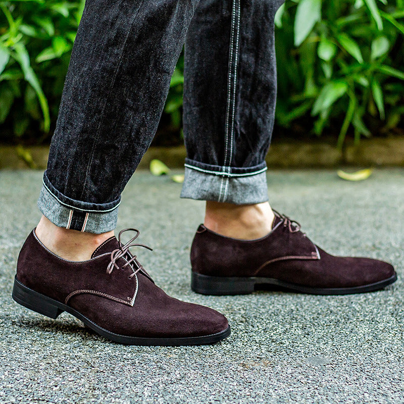 New Men's Shoes Suede Soft Leather