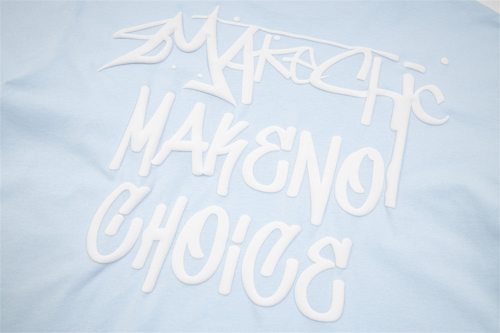 Men's Hand-painted Letter Short-sleeved T-shirt