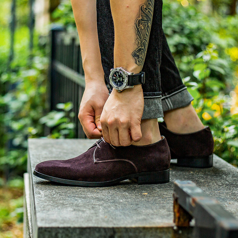 New Men's Shoes Suede Soft Leather