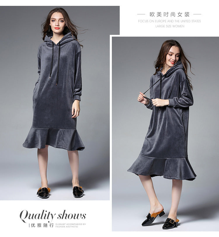 long hooded sweater for women