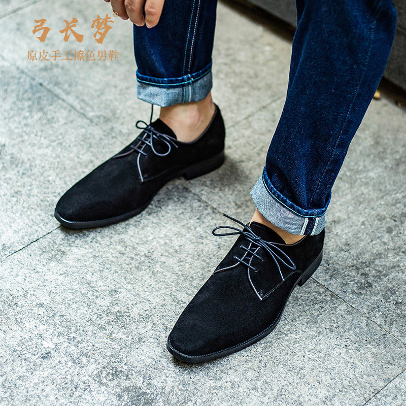 New Men's Shoes Suede Soft Leather