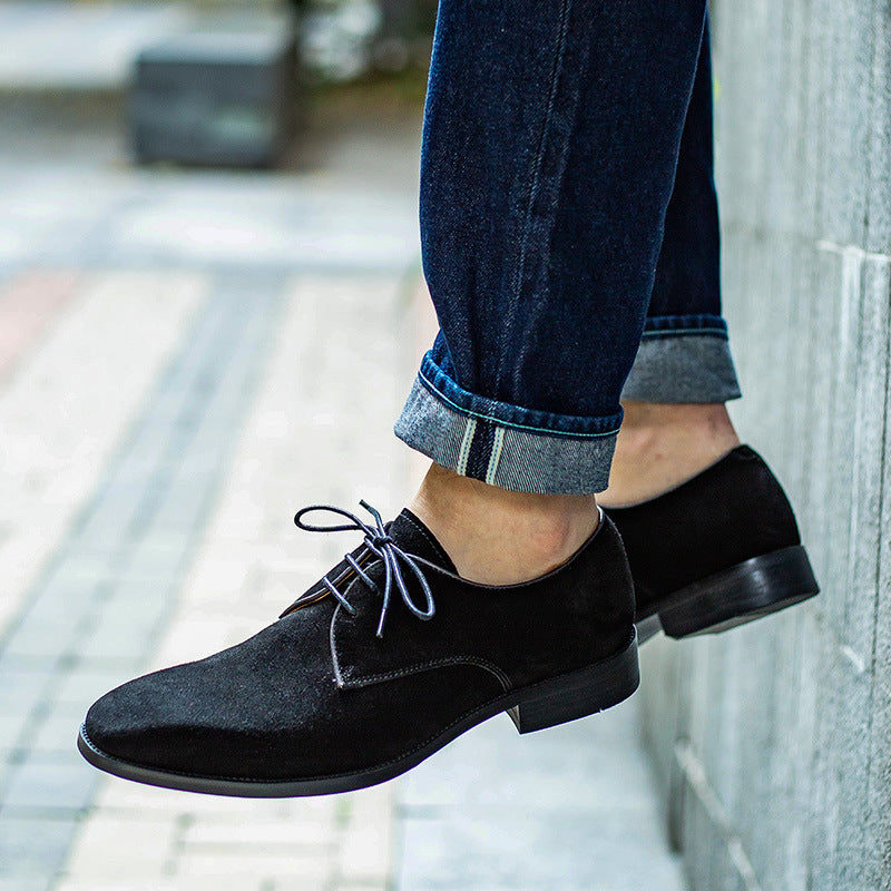 New Men's Shoes Suede Soft Leather