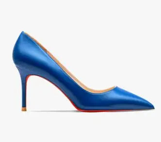 HLTINO Sexy Women Red Bottom Shoes Ladies Fashion Matte Finish High Heel Stilettos Autumn Spring Blue Black Shoe Daily Pump