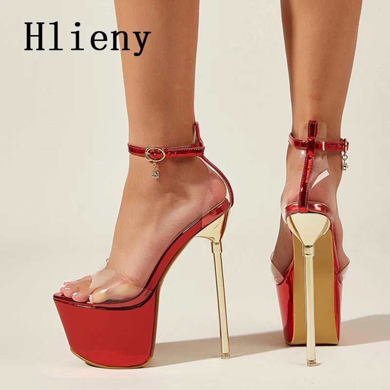 High Heels Buckle Strap Sandals Women's for Nightclub