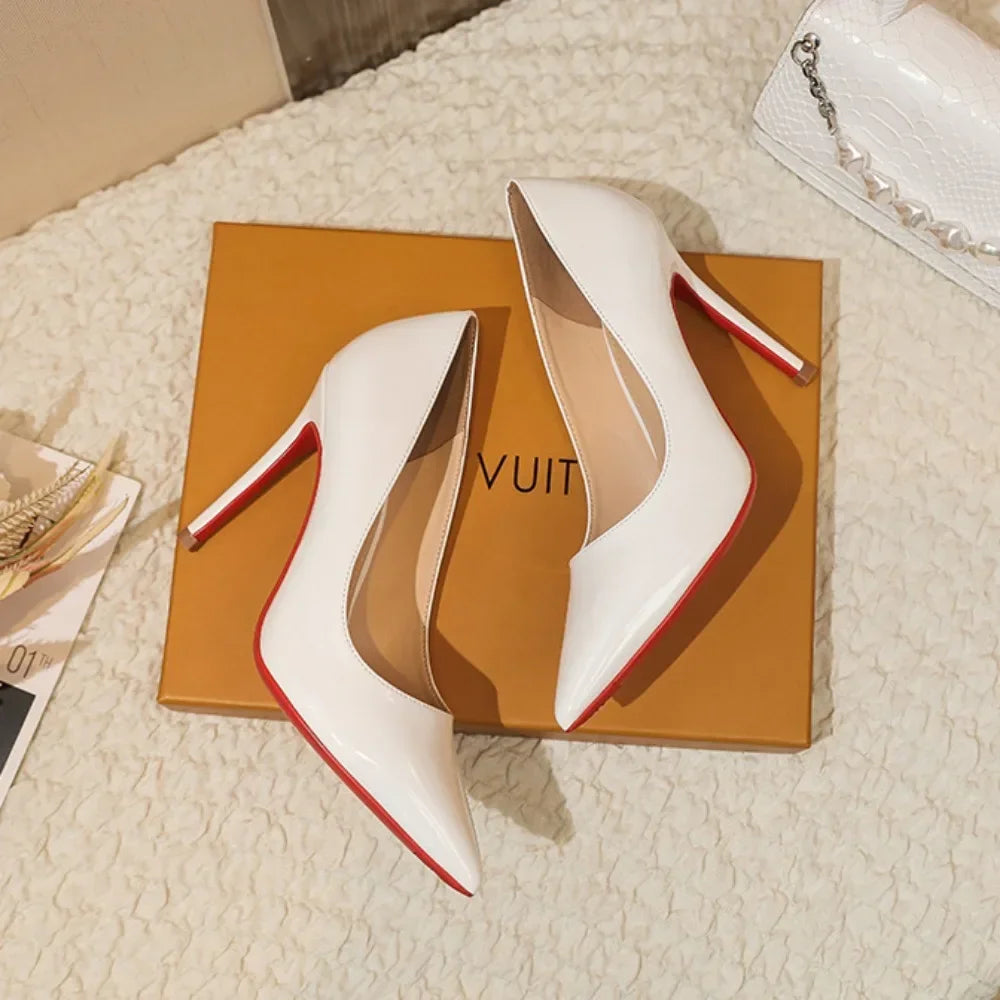 White Pumps Women High Heels