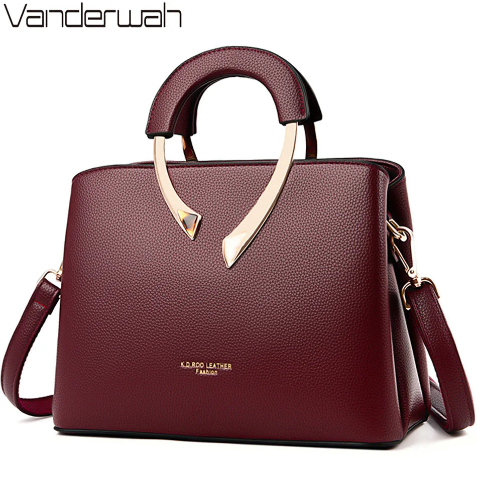 High Quality Leather Casual Tote Luxury Handbags